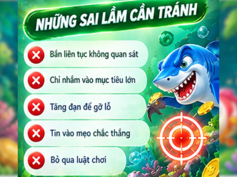 Những sai lầm cần tránh khi chơi Bắn Cá Xèng