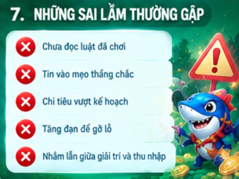 Những sai lầm thường gặp khi chơi bắn cá